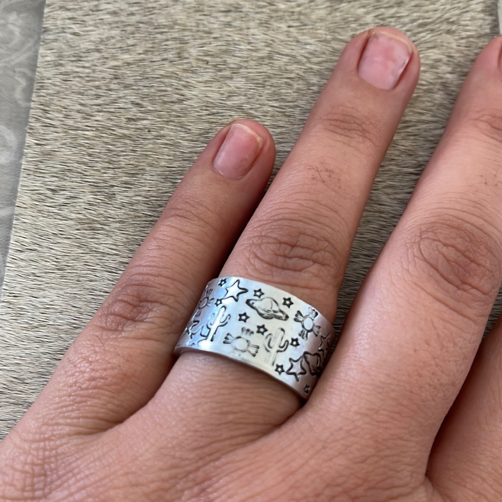 Stamped Western Ring  Western Jewelry
